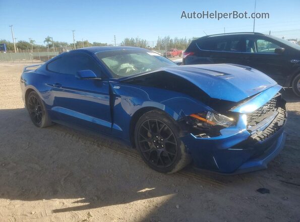 1FA6P8TH5J5137466 2018 FORD MUSTANG Синий Передняя правая четверть