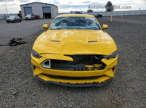 1FA6P8TH5J5147012 2018 FORD MUSTANG Yellow Вид спереду