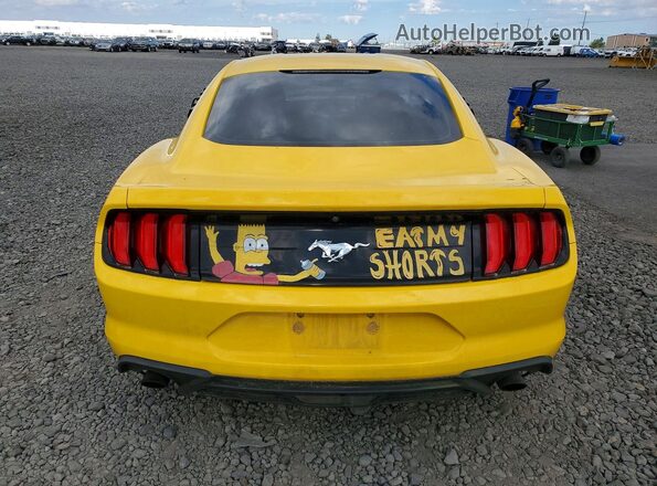 1FA6P8TH5J5147012 2018 FORD MUSTANG Yellow Вид ззаду