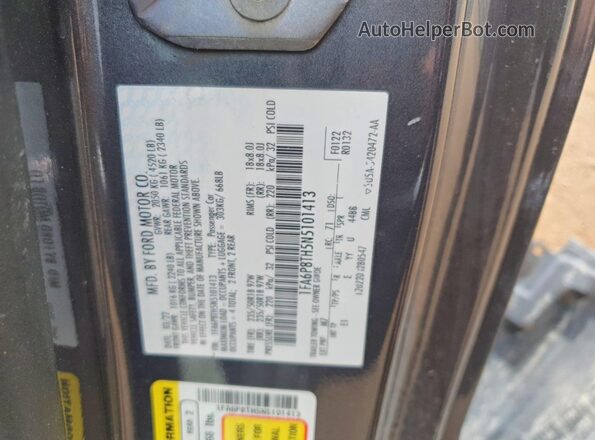 1FA6P8TH5N5101413 2022 FORD MUSTANG Charcoal Շարժիչի բաժամունքի տեսք