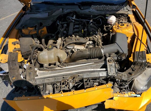 1FA6P8TH5N5140387 2022 FORD MUSTANG Yellow Սալոնի հետևի տեսք