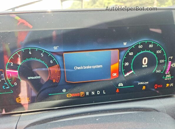 1FA6P8TH5R5111686 2024 FORD MUSTANG Gray Vista del cuadro de instrumentos