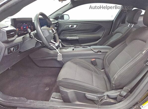 1FA6P8TH5R5133283 2024 FORD MUSTANG Black წინა სალონის ხედი