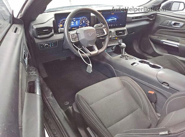 1FA6P8TH5R5133283 2024 FORD MUSTANG Black წინა პანელის ხედი