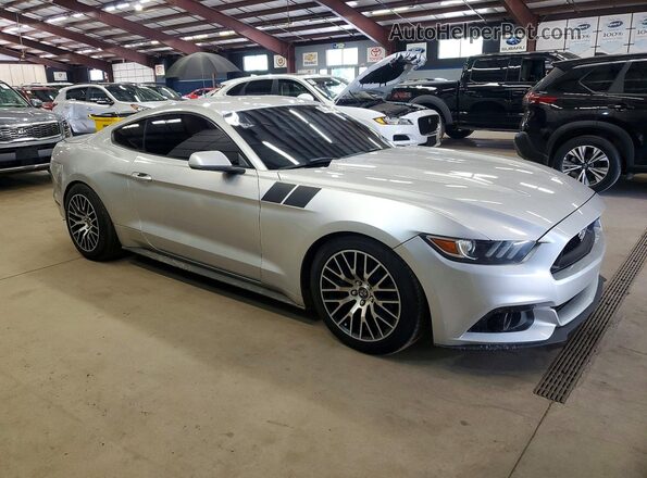 1FA6P8TH6H5305352 2017 FORD MUSTANG Silver Delantero derecho