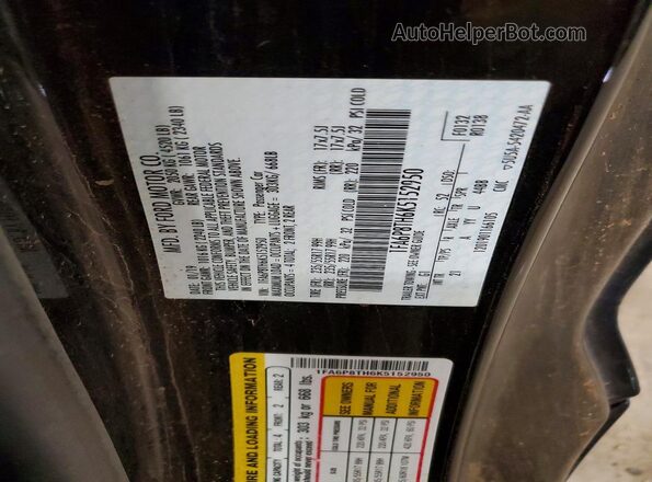 1FA6P8TH6K5152950 2019 FORD MUSTANG Black Շարժիչի բաժամունքի տեսք