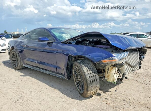 1FA6P8TH6L5150164 2020 FORD MUSTANG Синий Передняя правая четверть