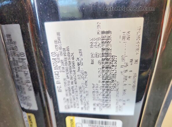 1FA6P8TH6L5183309 2020 FORD MUSTANG Black Շարժիչի բաժամունքի տեսք