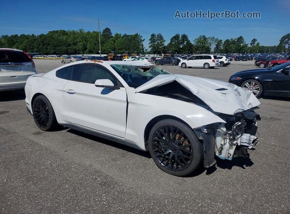1FA6P8TH6M5127730 2021 FORD MUSTANG Белый Передняя правая четверть