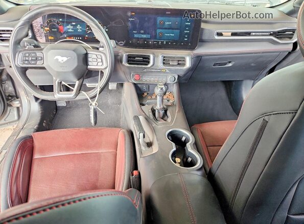 1FA6P8TH7R5110054 2024 FORD MUSTANG Charcoal წინა პანელის ხედი