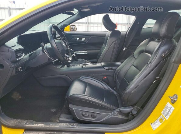 1FA6P8TH7R5116985 2024 FORD MUSTANG Yellow Вид салону спереду