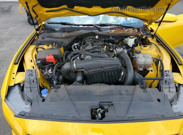 1FA6P8TH7R5116985 2024 FORD MUSTANG Yellow Вид задньої частини салону
