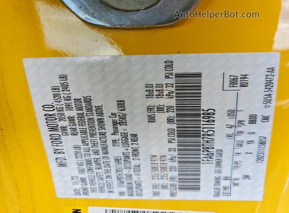 1FA6P8TH7R5116985 2024 FORD MUSTANG Yellow Вид підкапотного простору