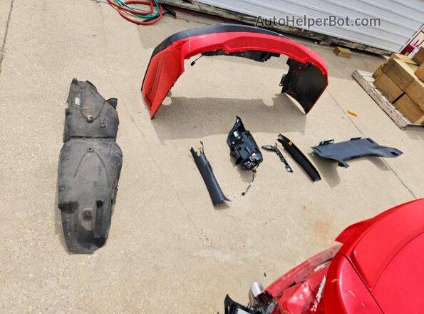 1FA6P8TH7R5120356 2024 FORD MUSTANG Red Vista del compartimento del motor