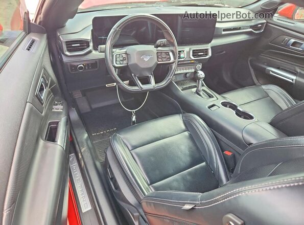 1FA6P8TH7R5133608 2024 FORD MUSTANG Red Առջևի վահանակի տեսք