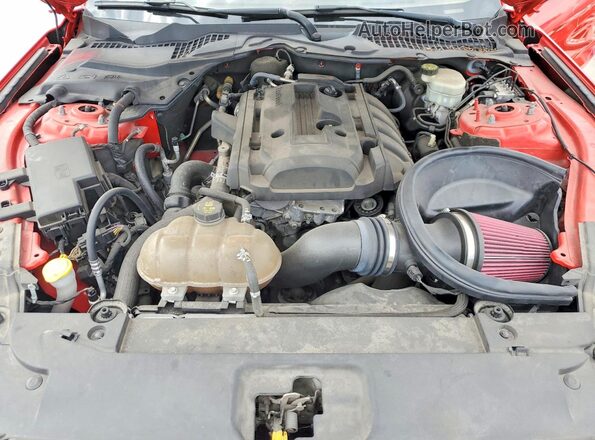 1FA6P8TH8G5316271 2016 FORD MUSTANG Красный Вид задней части салона