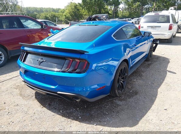 1FA6P8TH8K5120436 2019 FORD MUSTANG Синий Задняя правая четверть