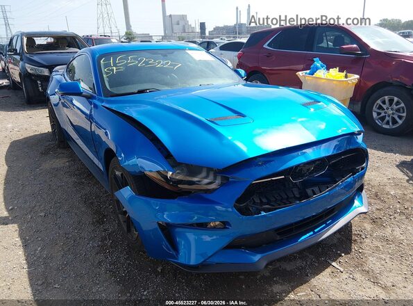 1FA6P8TH8K5120436 2019 FORD MUSTANG Синий Вид спереди