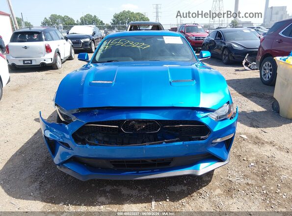1FA6P8TH8K5120436 2019 FORD MUSTANG Синий Вид щитка приборов
