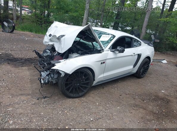 1FA6P8TH8K5129489 2019 FORD MUSTANG White წინა მარცხენა ხედი სამი მეოთხედიდან