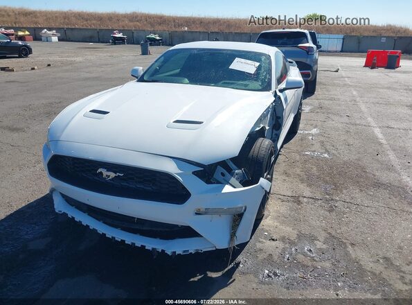 1FA6P8TH8K5169295 2019 FORD MUSTANG White წინა მარცხენა ხედი სამი მეოთხედიდან