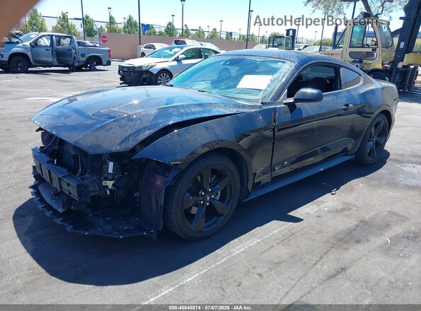 1FA6P8TH8M5146604 2021 FORD MUSTANG Black წინა მარცხენა ხედი სამი მეოთხედიდან