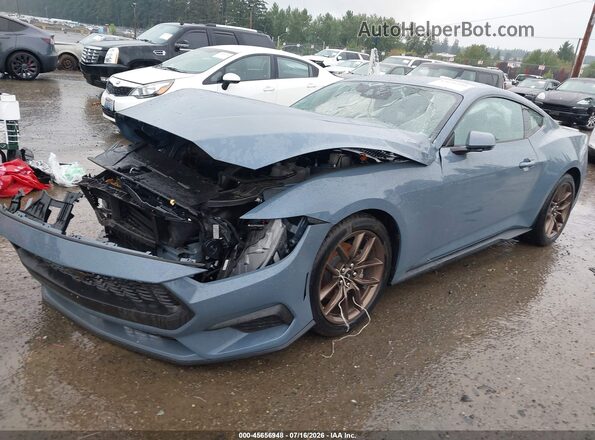 1FA6P8TH8R5121824 2024 FORD MUSTANG Blue წინა მარცხენა ხედი სამი მეოთხედიდან