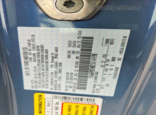 1FA6P8TH8T5114198 2026 FORD MUSTANG Blue Widok komory silnika