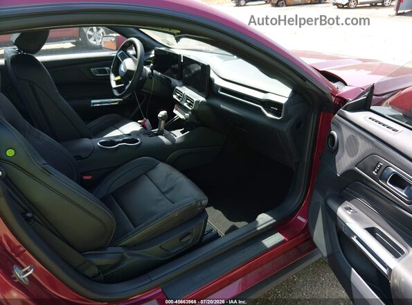 1FA6P8TH8T5116548 2026 FORD MUSTANG Maroon Front interior view