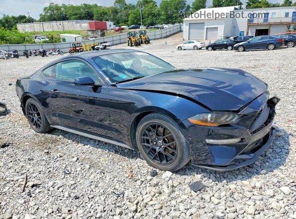 1FA6P8TH9M5153433 2021 FORD MUSTANG Черный Передняя правая четверть