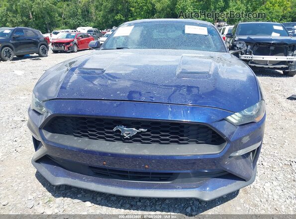 1FA6P8THXJ5161486 2018 FORD MUSTANG Синий Вид задней части салона