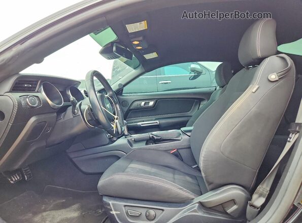 1FA6P8THXM5155157 2021 FORD MUSTANG Black წინა სალონის ხედი