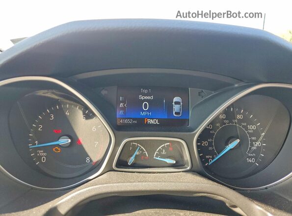 1FADP3E24JL202435 2018 FORD FOCUS Silver ხელსაწყოთა პანელის ხედი