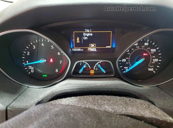 1FADP3E25HL220887 2017 FORD FOCUS Black Вид щитка приладів