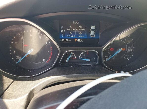 1FADP3E2XHL332097 2017 FORD FOCUS Black Вид щитка приладів
