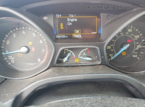 1FADP3F20GL215402 2016 FORD FOCUS Burgundy Instrument cluster view