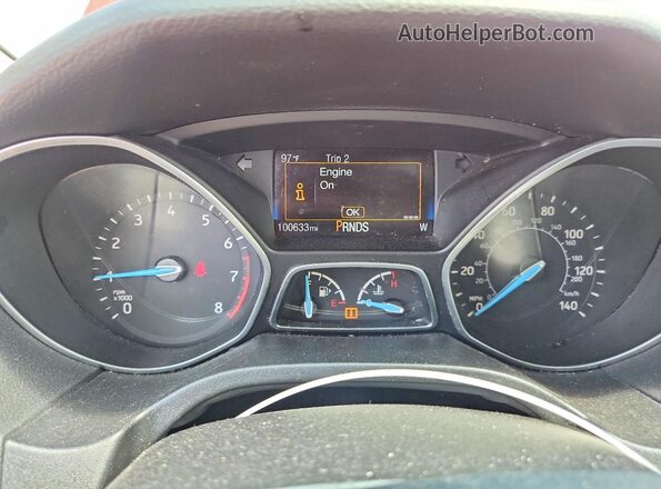 1FADP3F20GL296885 2016 FORD FOCUS Red Vista del cuadro de instrumentos