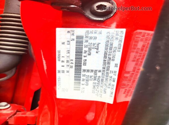 1FADP3F20HL270157 2017 FORD FOCUS Red Vista de la etiqueta del VIN
