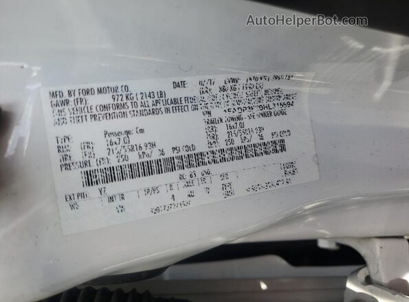 1FADP3F20HL315694 2017 FORD FOCUS White ძრავის განყოფილების ხედი