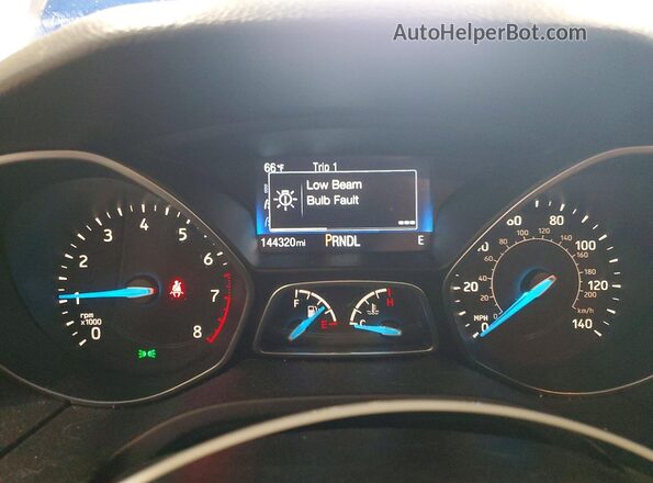 1FADP3F21JL200334 2018 FORD FOCUS Blue Widok zestawu wskaźników