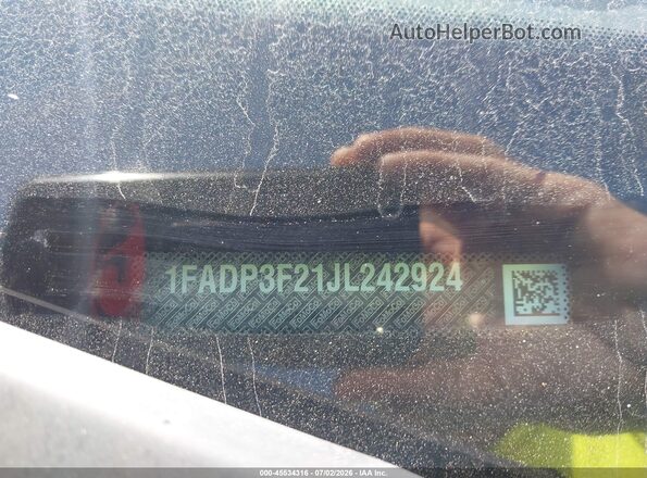 1FADP3F21JL242924 2018 FORD FOCUS Black Սարքավորումների վահանակի տեսք