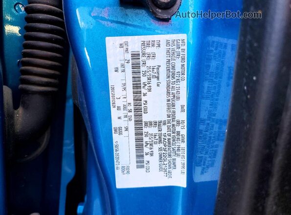 1FADP3F22GL212677 2016 FORD FOCUS Синий Вид подкапотного пространства