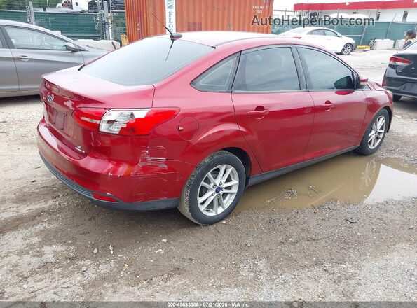 1FADP3F22GL227230 2016 FORD FOCUS Red Rear right