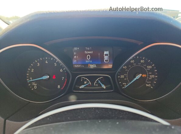 1FADP3F22HL243090 2017 FORD FOCUS Silver Instrument cluster view