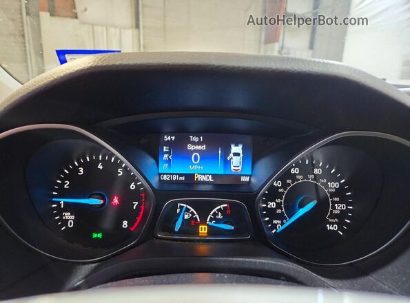 1FADP3F22JL214971 2018 FORD FOCUS White Սարքավորումների վահանակի տեսք