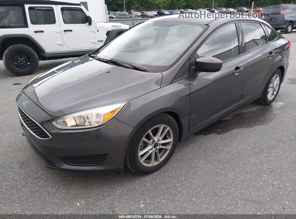 1FADP3F22JL328002 2018 FORD FOCUS Gray წინა მარცხენა ხედი სამი მეოთხედიდან