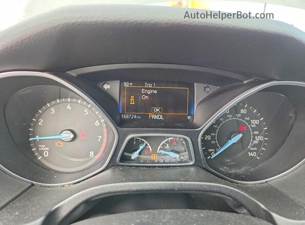 1FADP3F23GL276646 2016 FORD FOCUS Gray Вид щитка приладів