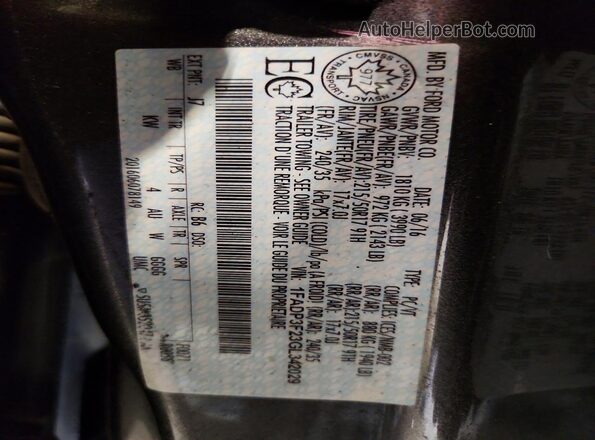1FADP3F23GL342029 2016 FORD FOCUS Серый Вид подкапотного пространства