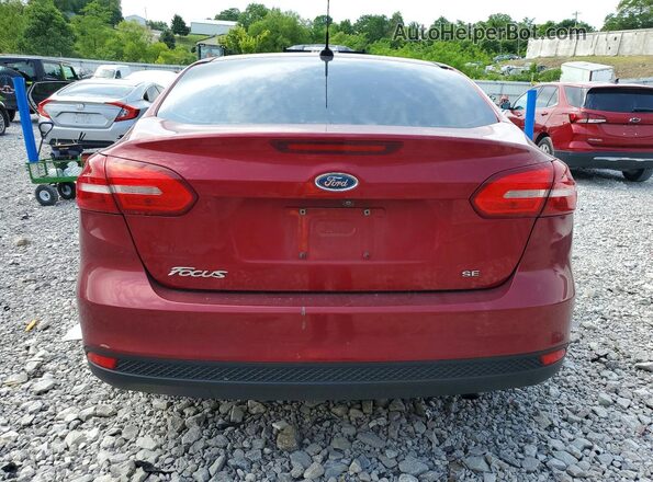 1FADP3F23HL209563 2017 FORD FOCUS Red Rear view
