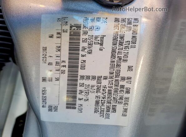 1FADP3F23HL330237 2017 FORD FOCUS Silver ძრავის განყოფილების ხედი